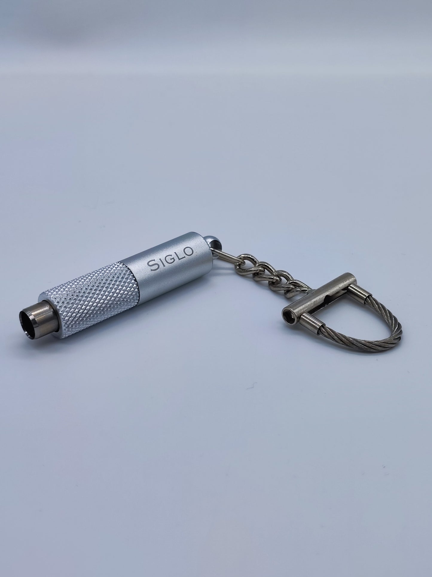 FORASIGARI SIGLO KEY CHAIN CIGAR PUNCH CUTTER SILVER